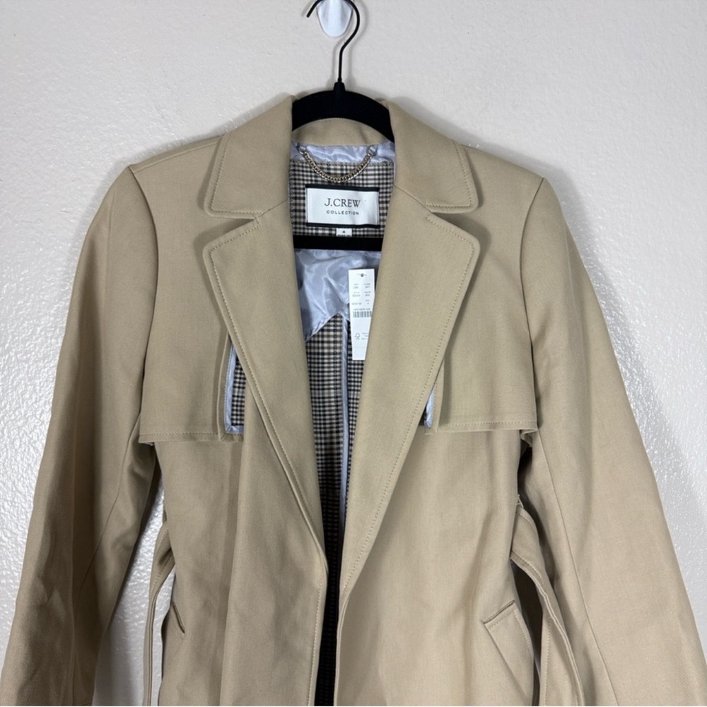 J. Crew Collection Tailored Trench Coat in Double-Faced Plaid - Picture 10 of 15